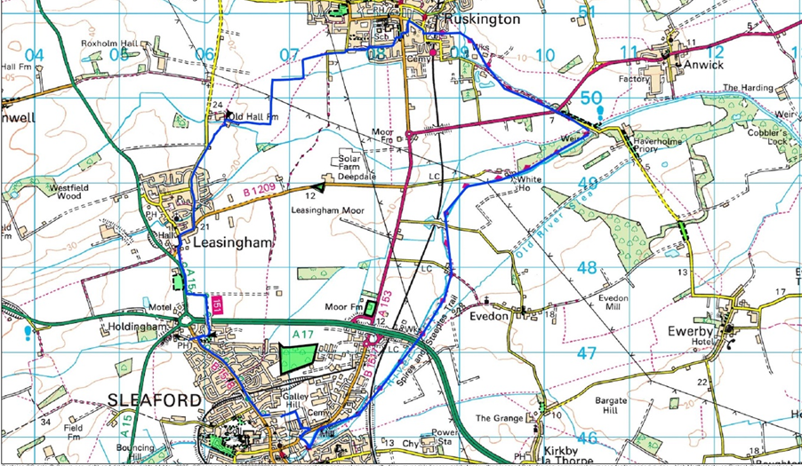 OS Map of Sleaford