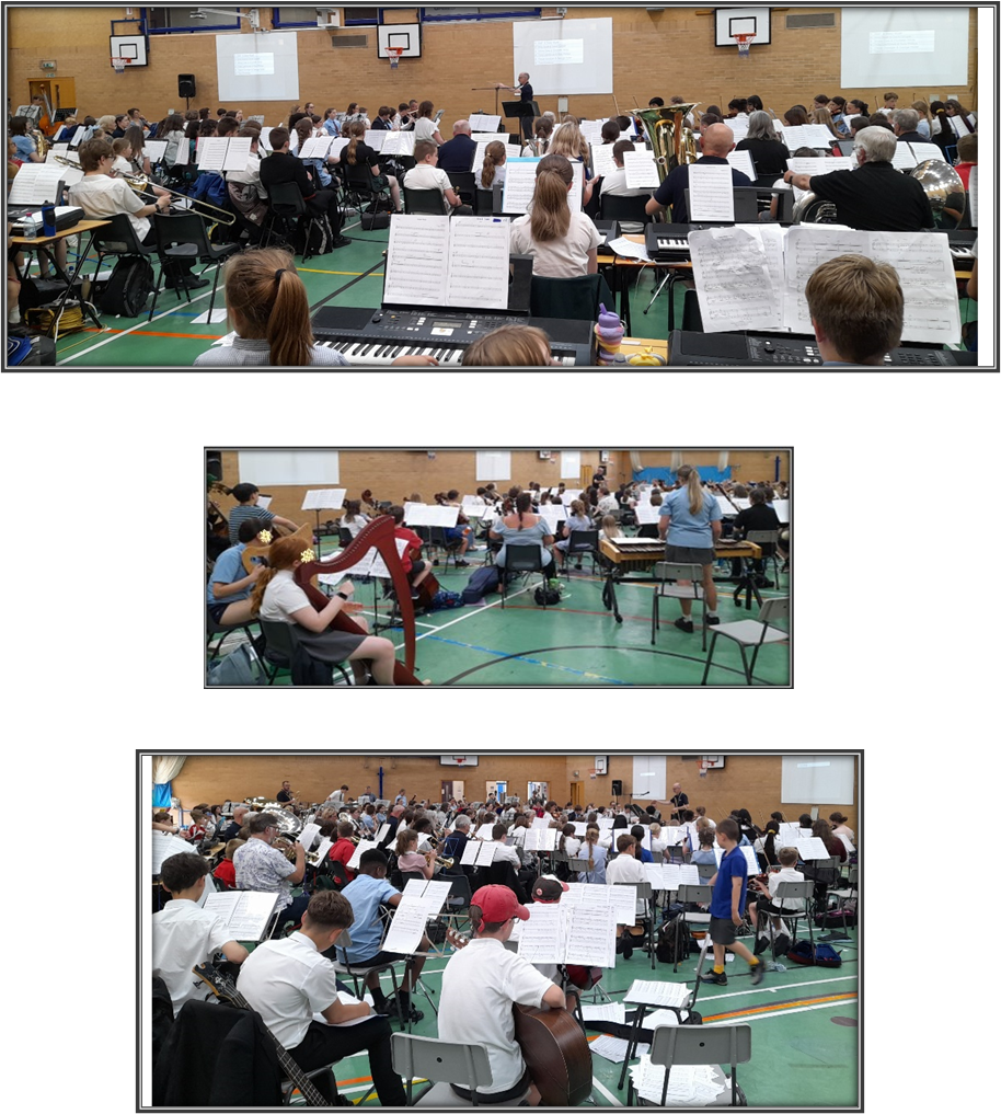 students playing in the orchestra