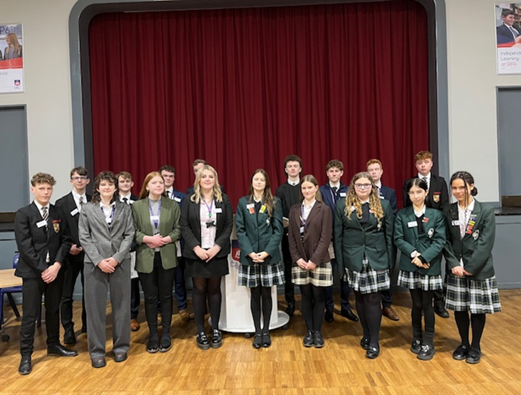 Students taking part in the debate competition