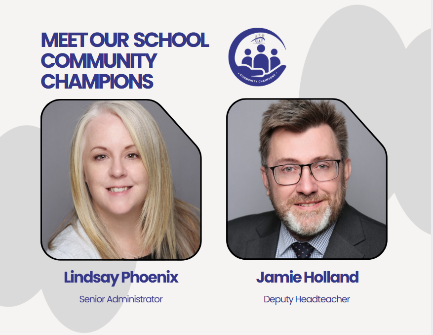 A photo of Lindsay & Jamie, our Community Champions at Carre's Grammar School. A photo of Lindsay & Jamie, our Community Champions at Carre's Grammar School.